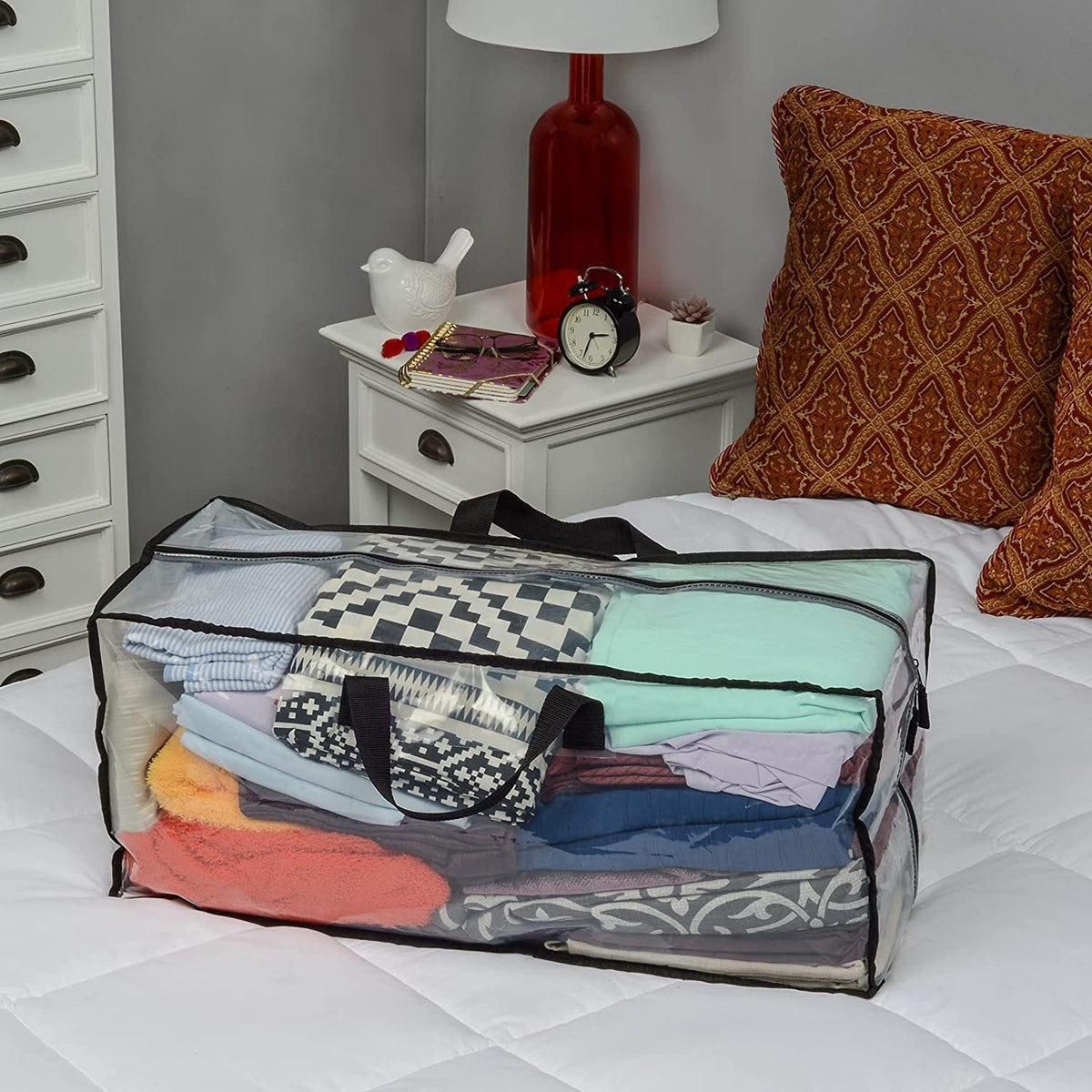 Packing Bags for Moving 6 Pack Clear Zippered Storage Bags