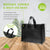 16x6x12 Large Frosted Black Plastic Bags with Handles Bulk Carton