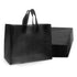 16x6x12 Large Frosted Black Plastic Bags with Handles Bulk Carton