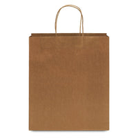 10x6.75x12 Brown Paper Takeout Bags with Handles