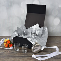 15 Pack 8x8x4 Black Magnetic Boxes Bulk Carton