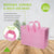 200 Pack 16x6x12 Large Frosted Pink Plastic Bags with Handles Bulk Carton