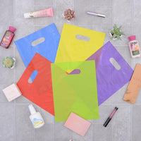 Prime Line Packaging 9" Asstd Color Plastic Die Cut Bag 1.25MM