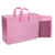 200 Pack 16x6x12 Large Frosted Pink Plastic Bags with Handles Bulk Carton