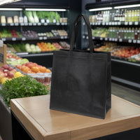 200 Pack 14.5x6.6x14 Black Heat Sealed Reusable Fabric Bags Bulk Carton