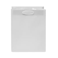 300 16x6x12 Large White Paper Bags with Ribbon Handles
