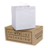 200 Pack 14x10x14.75 Solid White Plastic Bags with Clip Loop Handles Bulk Carton