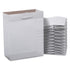 8x4x10 Small Frosted White Plastic Bags with Braided Handles