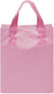 8x4x10 Small Frosted Pink Plastic Bags with Handles