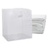 13x10x15 Frosted White Takeout Bags with Die Cut Handles