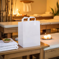 12x10x16 Solid White Plastic Bags with Handles
