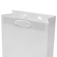 300 16x6x12 Large White Paper Bags with Ribbon Handles
