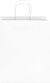 10x6.75x12 White Paper Takeout Bags with Handles