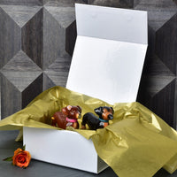 15 Pack 6x6x3 White Magnetic Boxes Bulk Carton