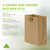 8x4x10 Small Brown Paper Bags with Ribbon Handles