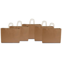 16x6x12 Large Brown Paper Bags with Handles Bulk Carton