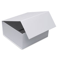 15 Pack 8x8x4 White Magnetic Boxes Bulk Carton