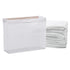 16x6x12 Large Frosted White Plastic Bags with Braided Handles