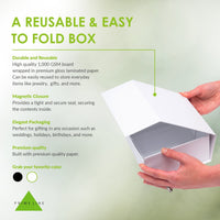 15 Pack 6x6x3 White Magnetic Boxes Bulk Carton