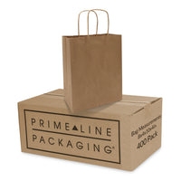 8x4x10 Small Brown Paper Bags with Handles Bulk Carton