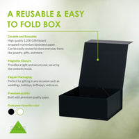 15 Pack 14x14x6 Black Magnetic Boxes Bulk Carton