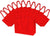 16x6x12 Large Red Heat Sealed Reusable Fabric Bags