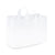 16x6x12 Large Frosted White Plastic Bags with Handles Bulk Carton