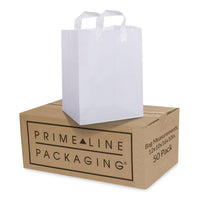 12x10x16 Solid White Plastic Bags with Handles