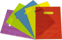 Prime Line Packaging 9" Asstd Color Plastic Die Cut Bag 1.25MM