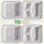 6x6 White Clamshell Containers