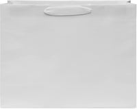 25 16x6x12 Large White Paper Bags with Ribbon Handles