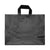 16x6x12 Large Frosted Black Plastic Bags with Handles Bulk Carton