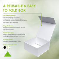 15 Pack 14x14x6 White Magnetic Boxes Bulk Carton