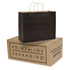 200 Pack 16x6x12 Large Black Paper Bags with Handles Bulk Carton