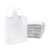 8x4x10 Small Frosted White Plastic Bags with Handles Bulk Carton