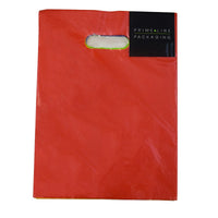 Prime Line Packaging 9" Asstd Color Plastic Die Cut Bag 1.25MM