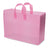 200 Pack 16x6x12 Large Frosted Pink Plastic Bags with Handles Bulk Carton