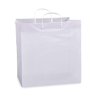 14x10x14.75 Solid White Plastic Bags with Clip Loop Handles