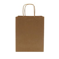 8x4x10 Small Brown Paper Bags with Handles Bulk Carton