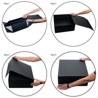 15 Pack 14x14x6 Black Magnetic Boxes Bulk Carton