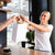 10x6.75x12 White Paper Takeout Bags with Handles