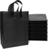 10x5x13 Medium Frosted Black Plastic Bags with Handles