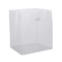 13x10x15 Frosted White Takeout Bags with Die Cut Handles