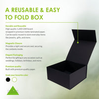 15 Pack 12x12x6 Black Magnetic Boxes Bulk Carton