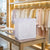 14x10x14.75 Solid White Plastic Bags with Clip Loop Handles