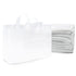 16x6x12 Large Frosted White Plastic Bags with Handles Bulk Carton