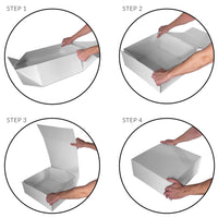 15 Pack 14x14x6 White Magnetic Boxes Bulk Carton