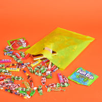 Prime Line Packaging 9" Asstd Color Plastic Die Cut Bag 1.25MM