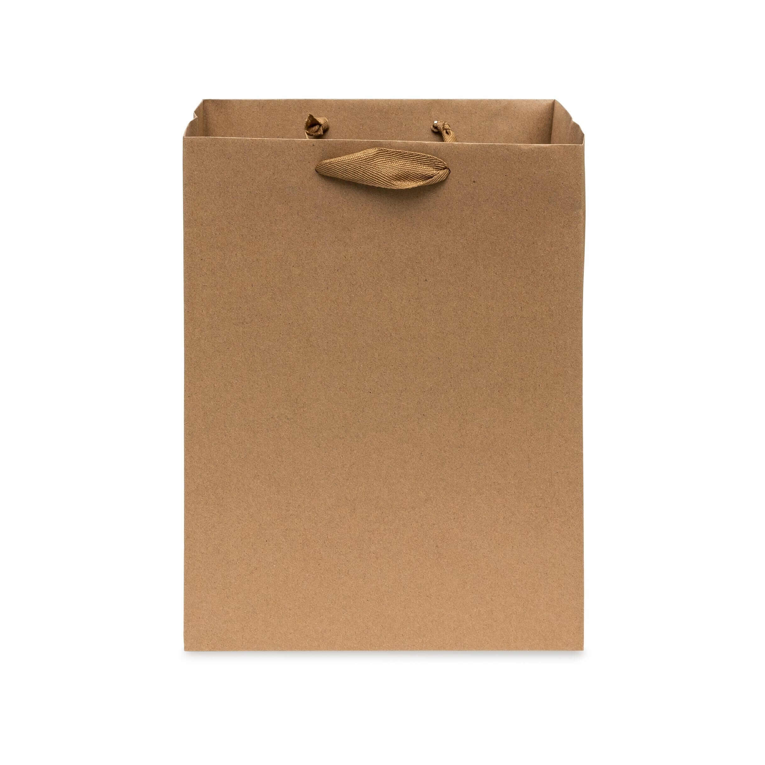 Sample Customization Luxury Ribbon Handle Boutique Shopping Kraft Paper Thank You Gift Bags For Wedding/Party/Birthday - Shoes Bag And White Kraft Paper Bag Price