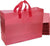 Frosted Red Plastic Bags with Handles